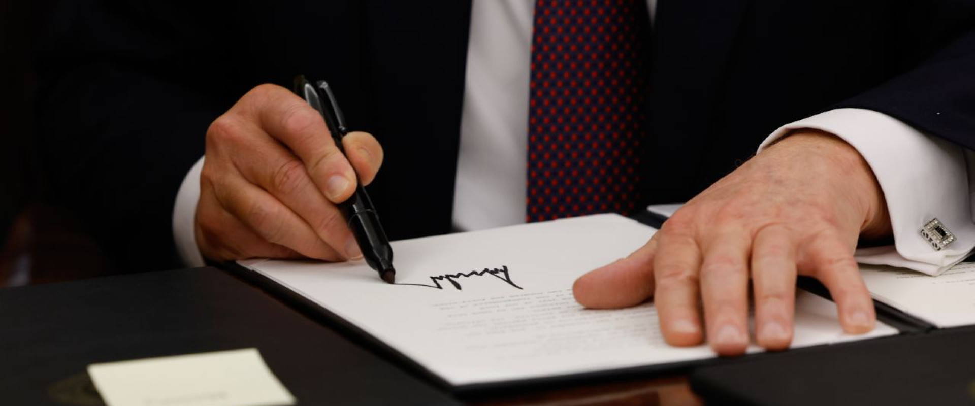 Trump signing orders